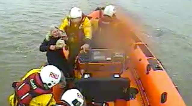 Authorities say the woman is lucky to be alive. Source: RNLI