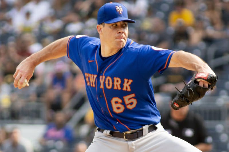 Relief pitcher Trevor May spent time with the New York Mets, Minnesota Twins, Oakland Athletics and Philadelphia Phillies organizations. File Photo by Archie Carpenter/UPI