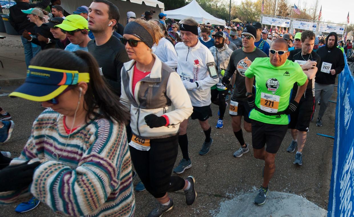 The Mississippi Blues Marathon, seen here in this file photo from 2020, is this weekend in Jackson.