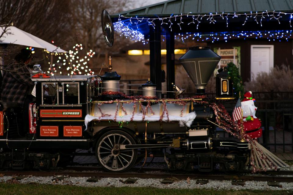 The Potawatomi Zoo Holiday Express is one of the attractions featured during the zoo's annual "The Gift of Lights" from Nov. 25 to Dec. 18, 2022.