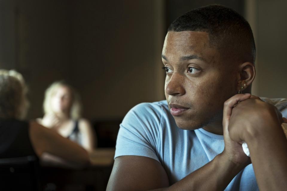 Jesse Ugstad photographed in one of his favorite restaurants in Fergus Falls, Minn.