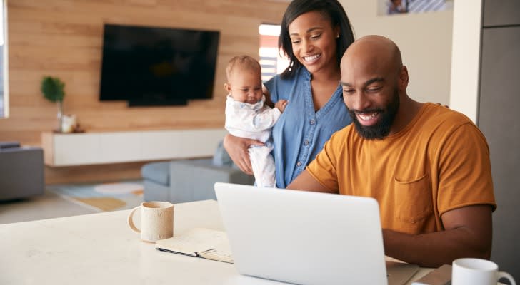 Young couple using their longevity literacy to create retirement income security for themselves. 