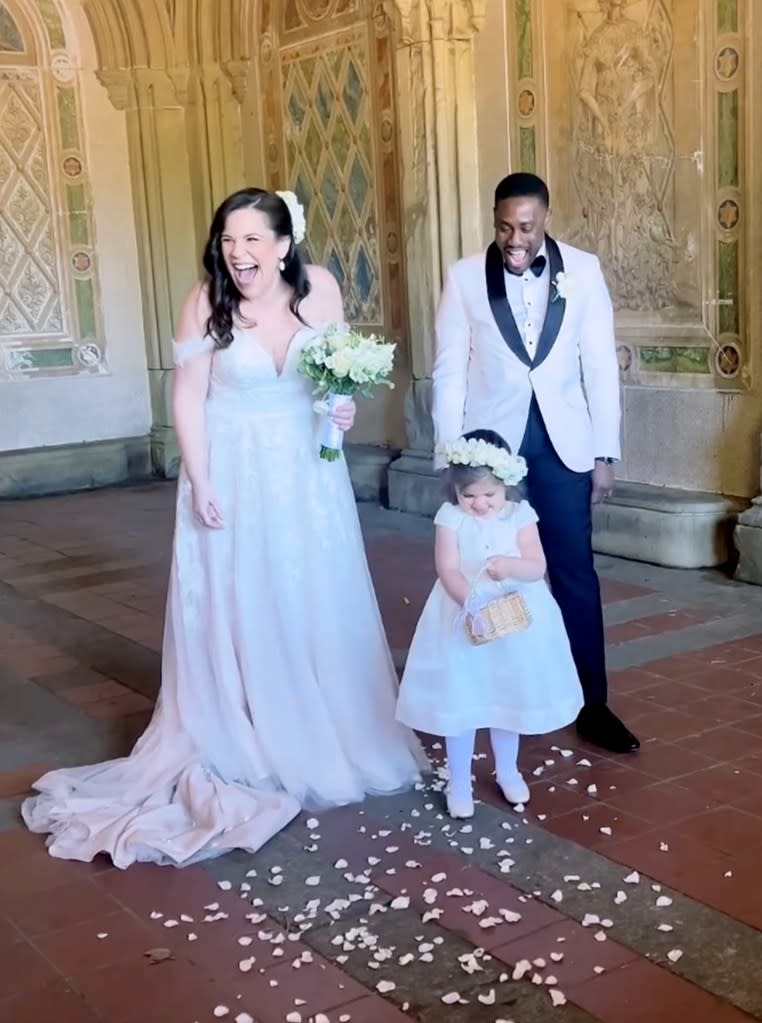 Lindsay Mendez on her wedding day. dyandraraye/Instagram