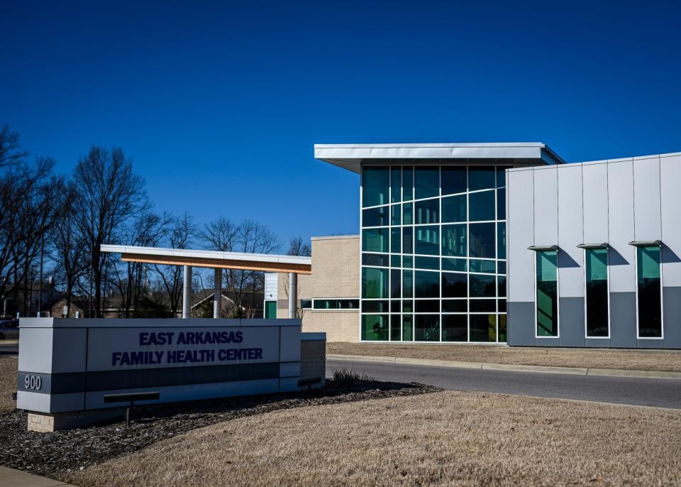 The entrance of the East Arkansas Family Health Center.