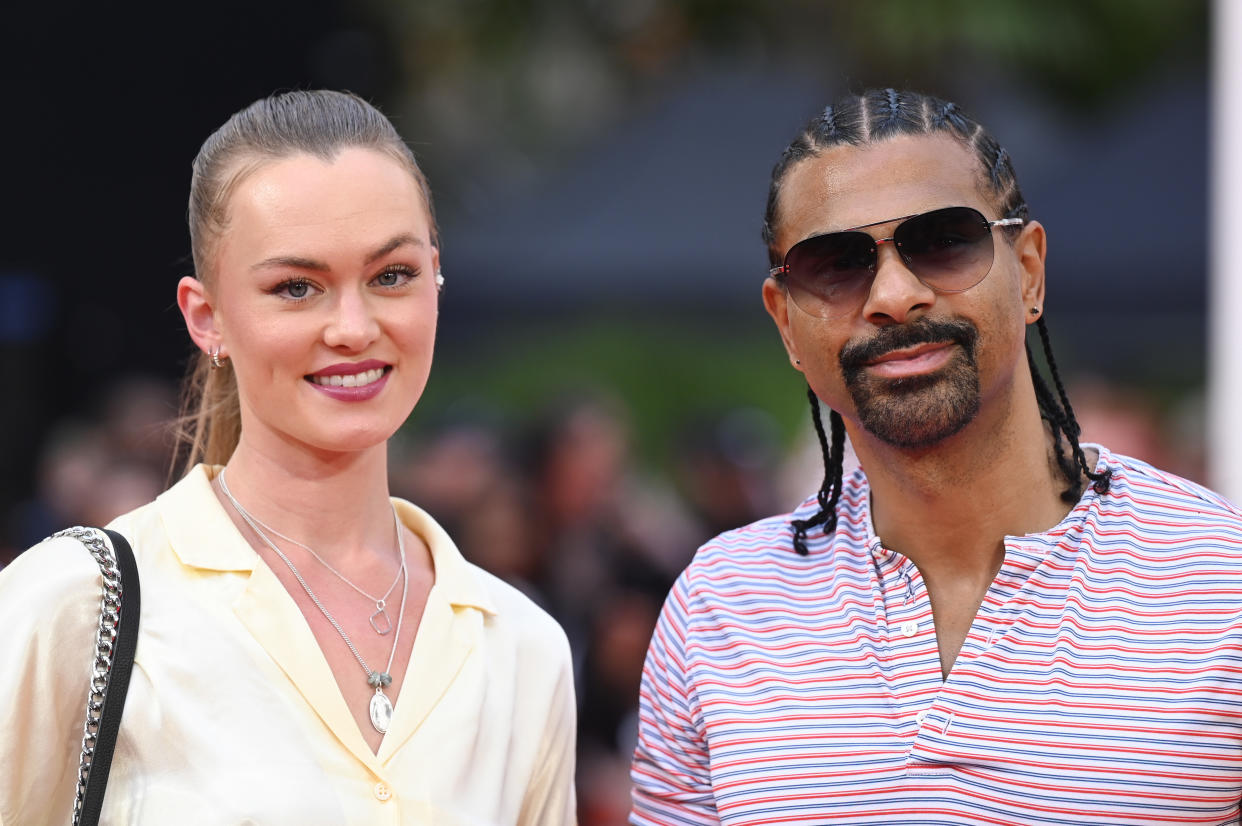 LONDON, ENGLAND - JUNE 22: Sian Osborne and David Haye attend the 