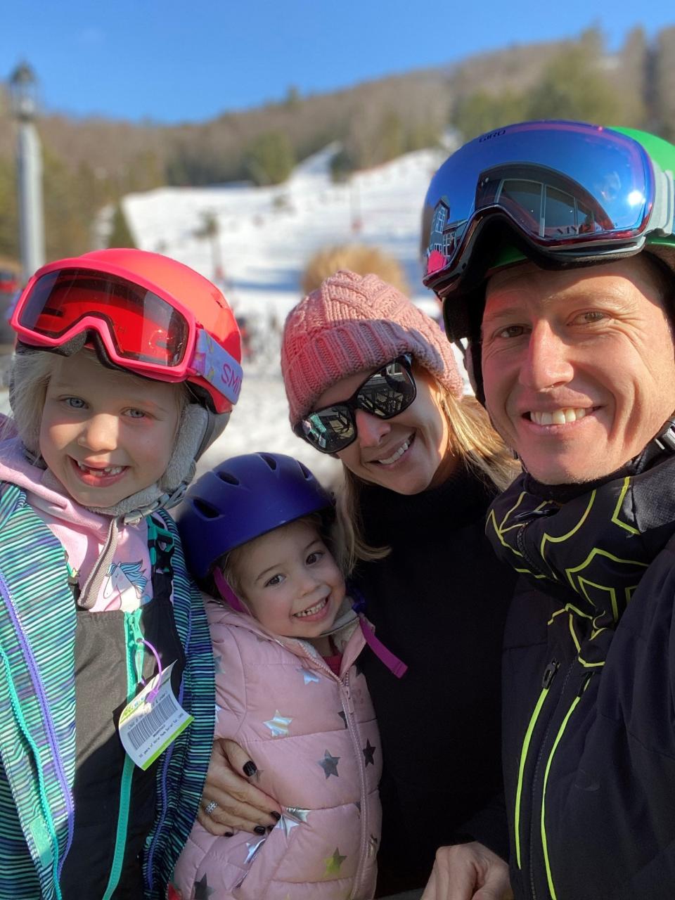 Briscoe, her husband, and their two daughters