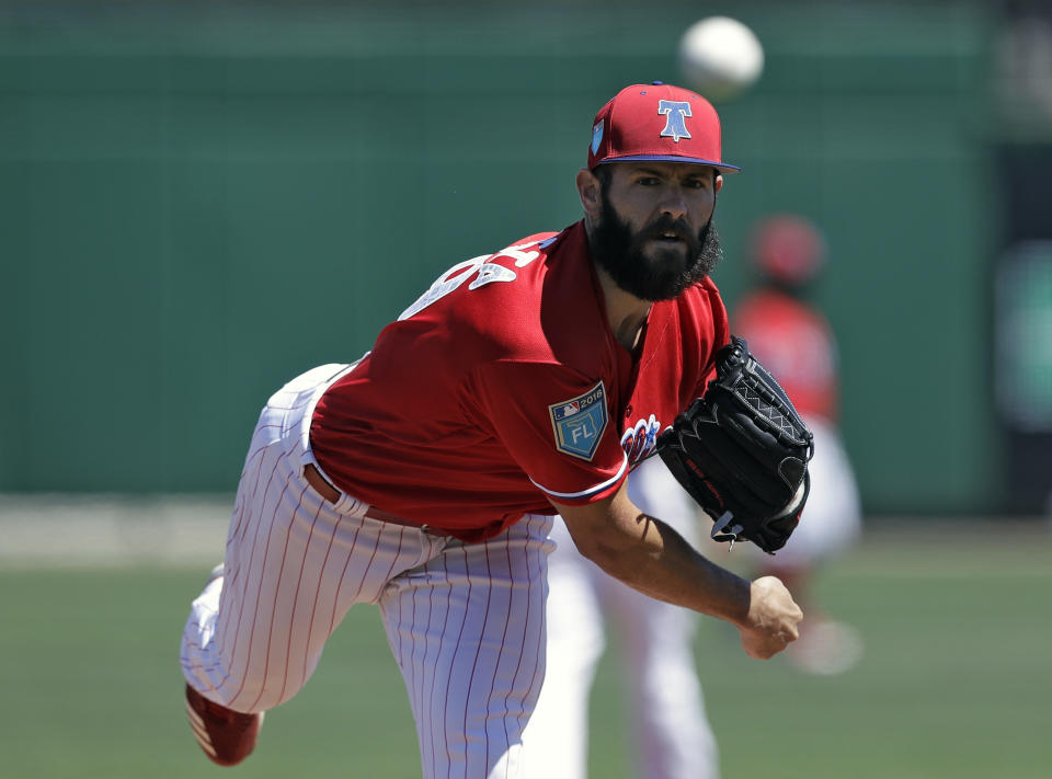 Jake Arrieta makes the Phillies a lot better in 2018. (AP Photo)