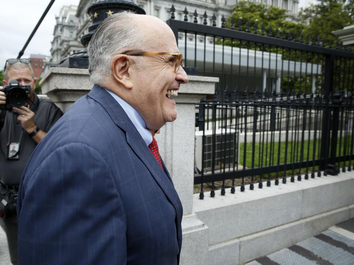 Rudy Giuliani said Mr Trump's legal team was 'leaning toward not' agreeing to an interview with special counsel Robert Mueller: REUTERS/Joshua Roberts