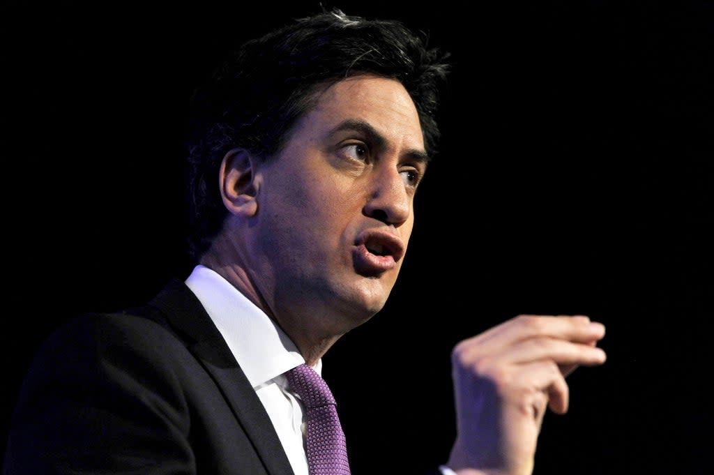 File photo dated 26/02/15 of shadow business secretary Ed Miliband who has called for workers to be appointed to company boards as part of a “genuinely different way” to run the economy. The former Labour leader said that in most European countries it is usual to include workers on boards of state-owned or former state-owned firms. Issue date: Monday May 31, 2021. (PA Wire)