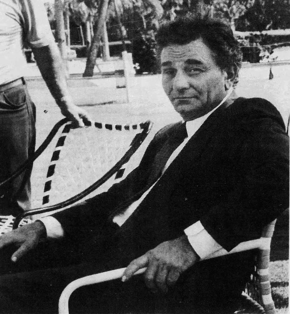 Actor Peter Falk at The Breakers in 1985 for the filming of "Happy New Year," which was set in Palm Beach.