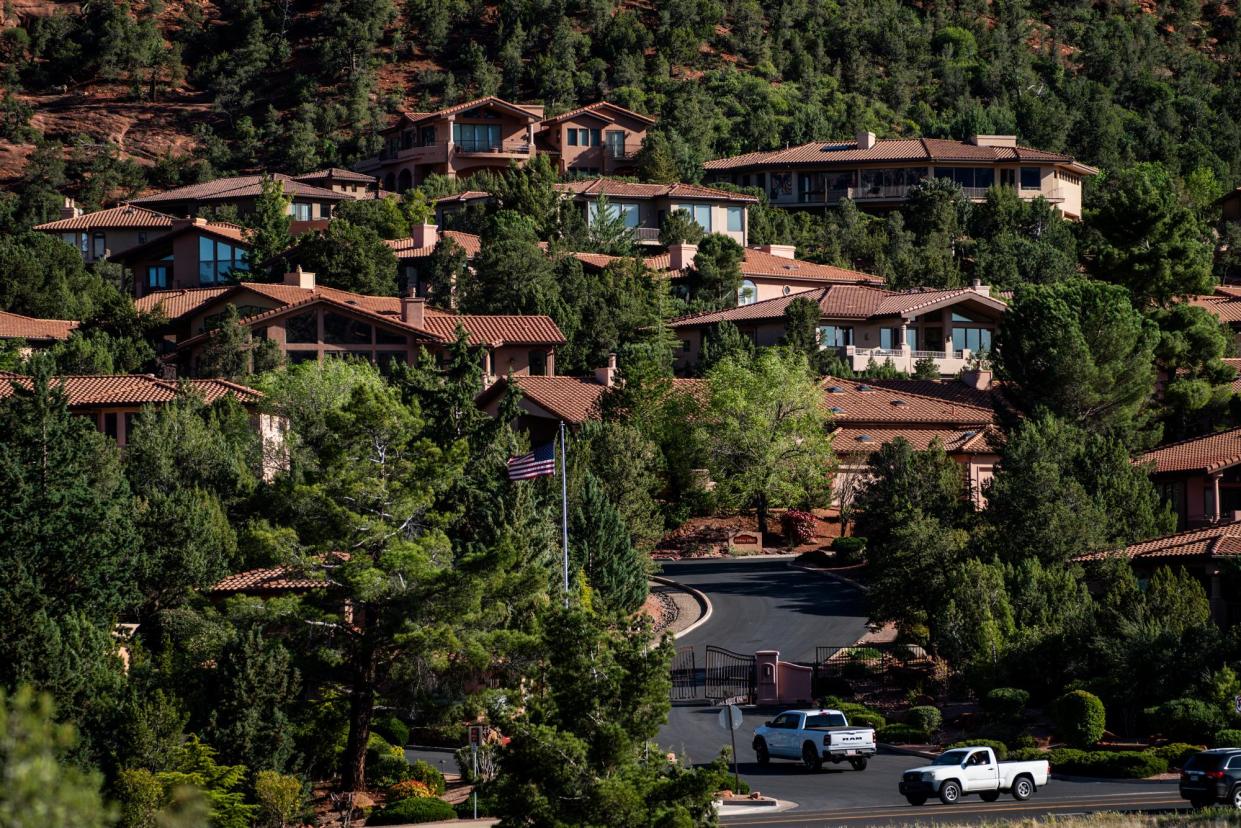 <span>Sedona, Arizona, is short of 1,260 affordable housing units, and house prices have increased 50% since 2020.</span><span>Photograph: Kent Nishimura/Los Angeles Times via Getty Images</span>