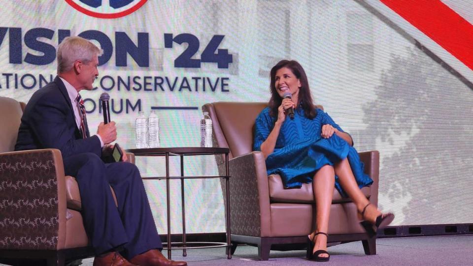 Former South Carolina Gov. Nikki Haley speaks during the Vision ’24 National Conservative Forum, March 18, 2023.