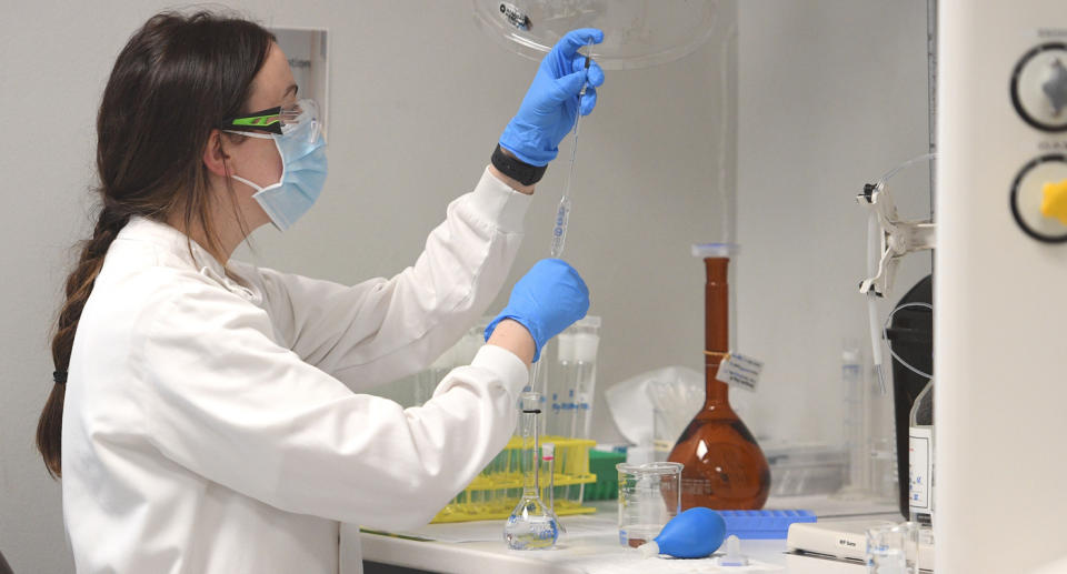 A general view of analytical chemist’s at AstraZeneca’s headquarters in Sydney