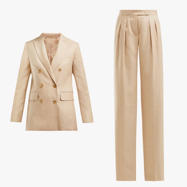 Max Mara jacket and pants, $845, for information: maxmara.com