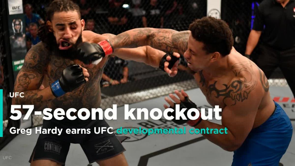 Former NFL player Greg Hardy earns UFC deal after 57 second KO victory