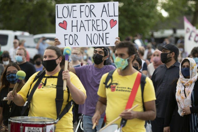 Une marche contre la haine à London, au Canada, le 11 juin 2021. (photo d'llustration) - Nicole OSBORNE © 2019 AFP