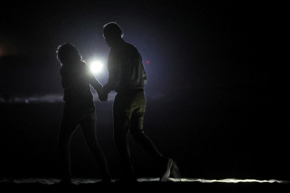 Joe Biden and Jill Biden on the beach