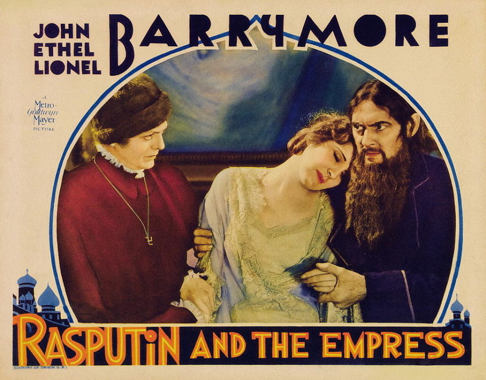 the movie poster of Rasputin and the Empress