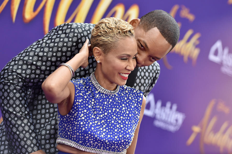 LOS ANGELES, CALIFORNIA - MAY 21: Jada Pinkett Smith and Will Smith attend the premiere of Disney's &quot;Aladdin&quot; on May 21, 2019 in Los Angeles, California. (Photo by Axelle/Bauer-Griffin/FilmMagic)