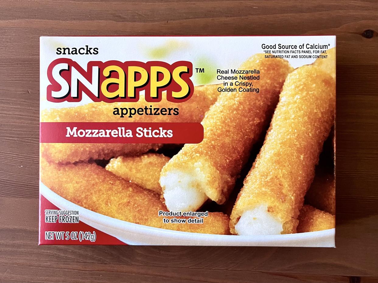 Snapps frozen mozzarella sticks