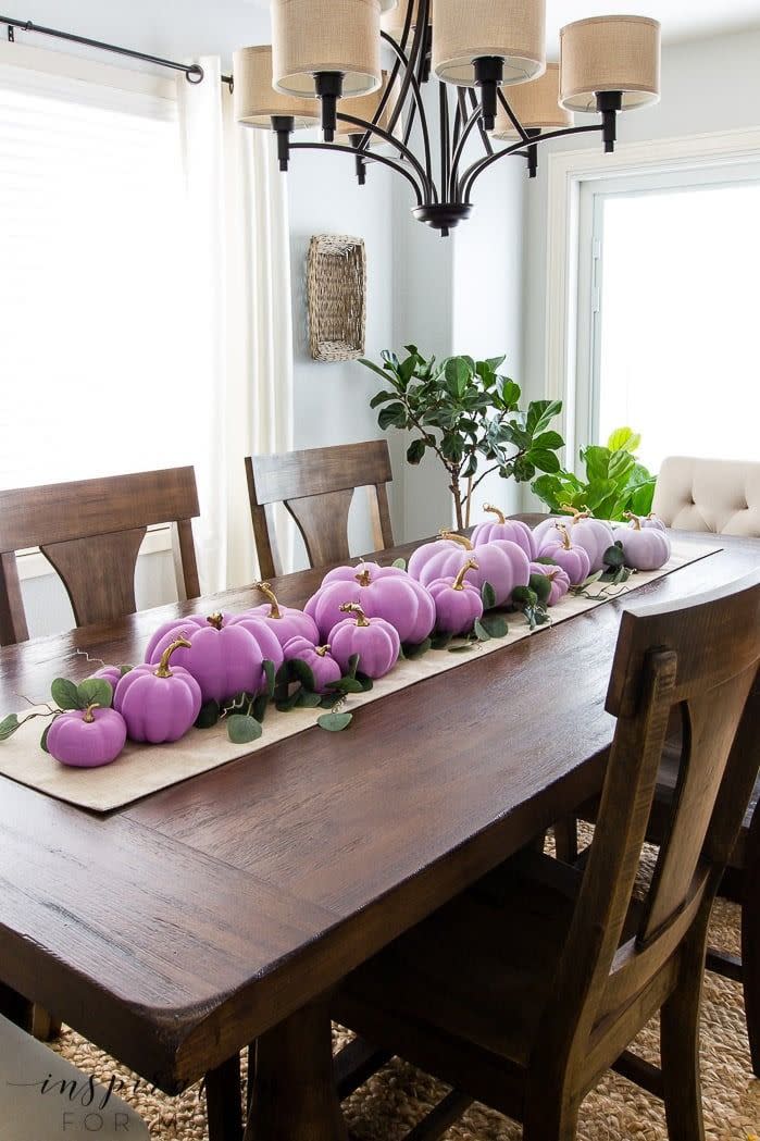 best pumpkin centerpieces ombre purple