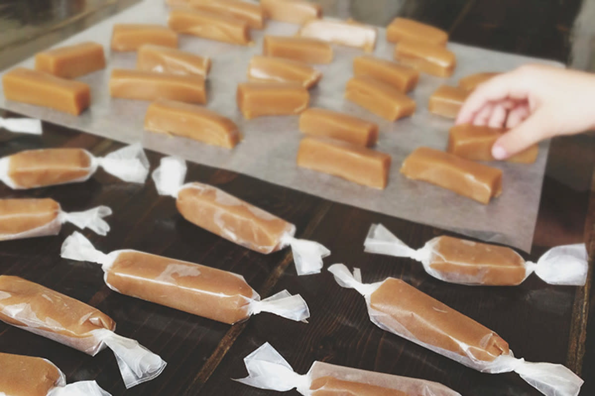 <p>Simple As That</p><p>Even a candy making novice can make these easy and delicious caramels! </p><p><strong>Get the recipe: <a href="https://simpleasthatblog.com/microwave-caramels-2/" rel="nofollow noopener" target="_blank" data-ylk="slk:Microwave Caramels;elm:context_link;itc:0;sec:content-canvas" class="link rapid-noclick-resp">Microwave Caramels</a></strong></p>