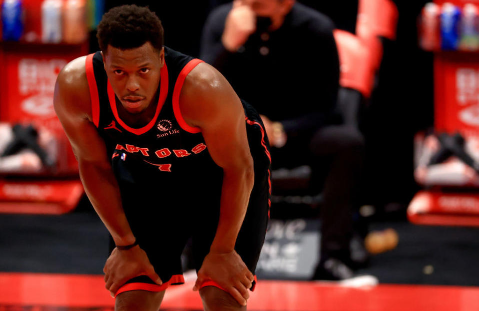 Kyle Lowry's post-deadline stint with the Raptors has gone much like the rest of Toronto's season: Not well. (Getty)