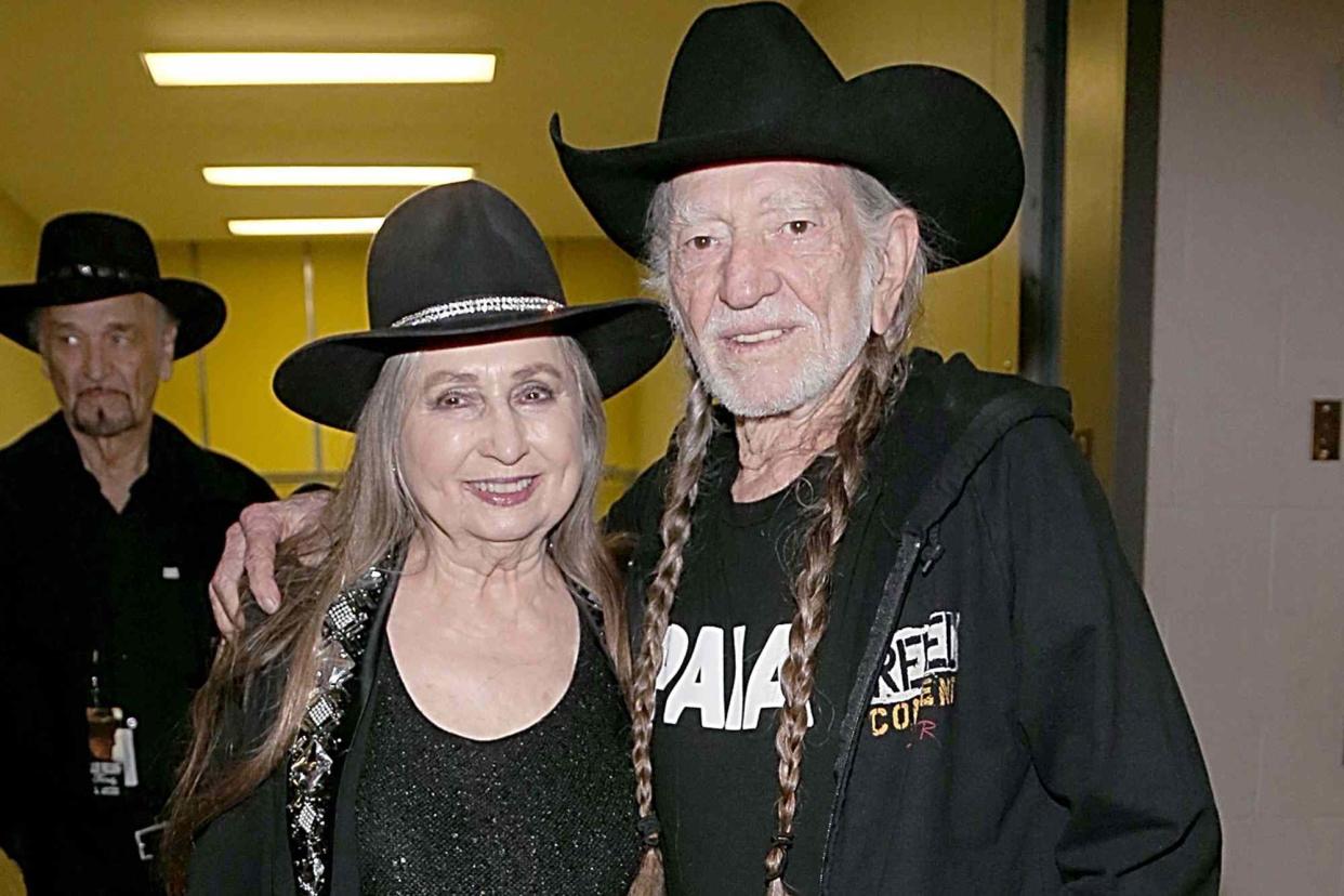 <p>Gary Miller/Getty</p> Bobbie Nelson and Willie Nelson in 2016