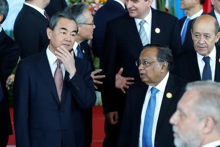 China's Foreign Minister Wang Yi attends the 13th Asia Europe Foreign Ministers Meeting (ASEM) in Naypyitaw, Myanmar, November 20, 2017. REUTERS/Stringer