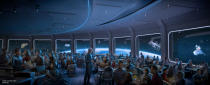 The new Space 220 restaurant at Epcot will be an out-of-this-world culinary experience with the celestial panorama of a space station, including daytime and nighttime views of Earth from 220 miles up. Opening this winter, Space 220 will be operated by the Patina Restaurant Group. (Disney)