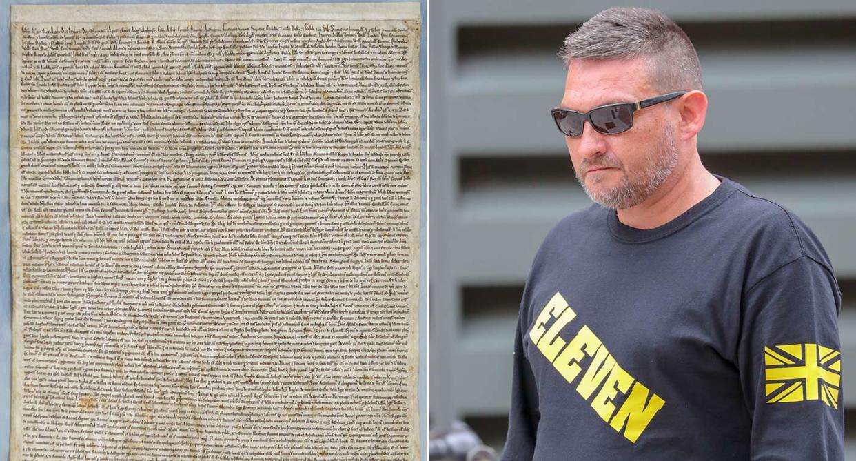 Mark Royden, right, is accused of attempting to steal the Magna Carta (Picture: PA)