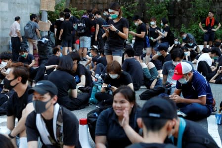 Extradition bill protest outside Department of Justice in Hong Kong