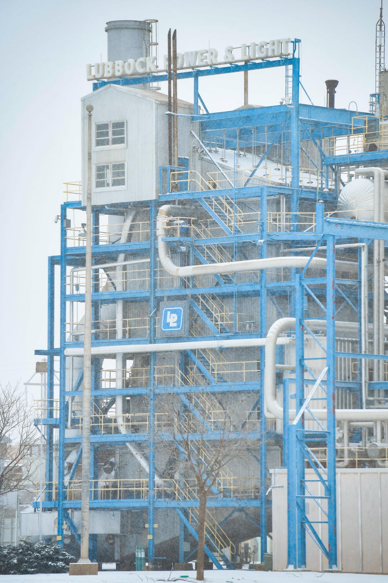 A file photo shows the Lubbock Power & Light power plant on Highway 84 on Feb. 16, 2021.