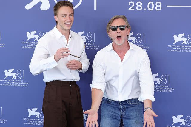 <p>Andreas Rentz/Getty</p> Drew Starkey and Daniel Craig