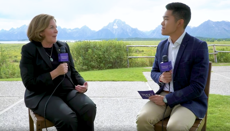 Kansas City Fed President Esther George speaks from Jackson Hole.