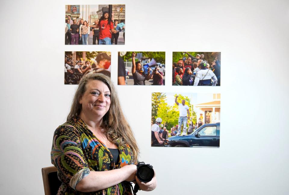 Columbus photographer Katie Forbes opened her first exhibit, "Documenting a Movement," last week at the Bridge Gallery in Franklinton. Her photos highlight protests and memorials of Black people killed by Columbus police in the past six years.
