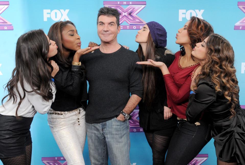 Simon Cowell with Fifth Harmony