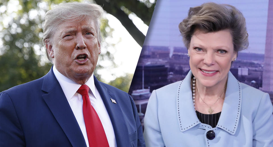 President Trump and Cokie Roberts. (Photos: Patrick Semansky/AP; Heidi Gutman/Walt Disney Television via Getty Images)