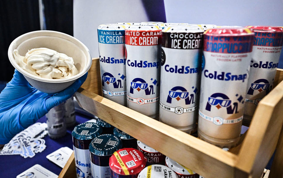 Image: Freshly made ice cream from ColdSnap's countertop frozen treat maker (Frederic J. Brown / AFP - Getty Images)