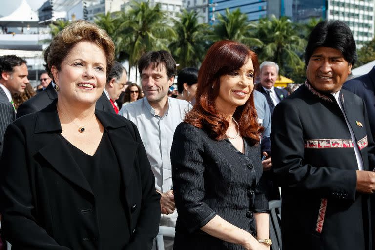 Dilma Rousseff, Cristina Kircher y Evo Morales asistieron a la misa de Francisco