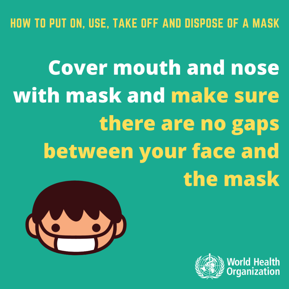 COVID-19: How to put on, use, take off & dispose of a mask