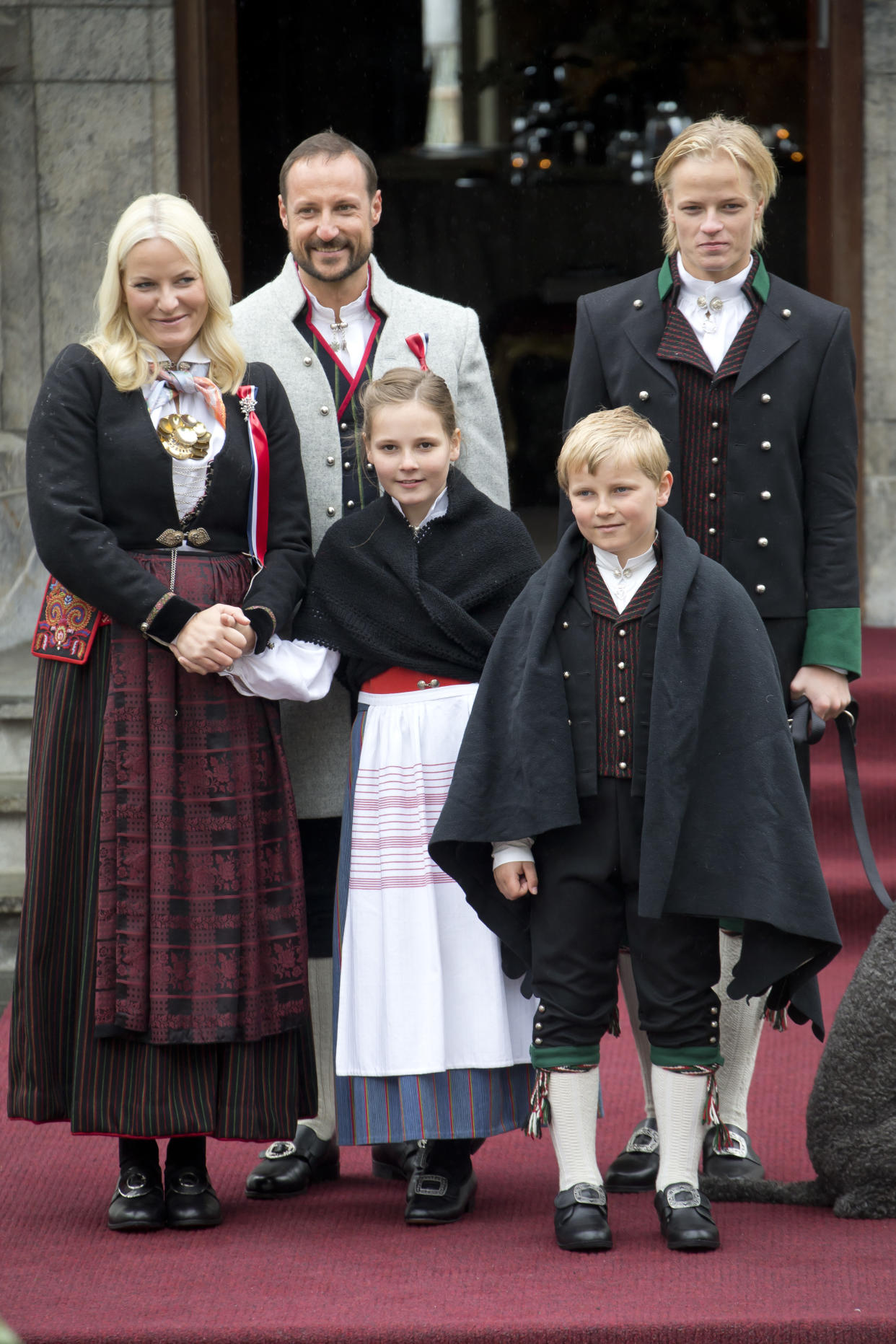 Princess Mette-Marit of Norway and Crown Prince Haakon share children Princess Ingrid Alexandra, and Prince Sverre Magnus, along her son from a previous relationship, Marius Borg Hoiby. Photo: Getty