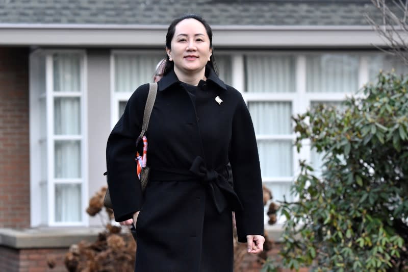 Huawei Chief Financial Officer Meng leaves her home to attend her extradition hearing in Vancouver