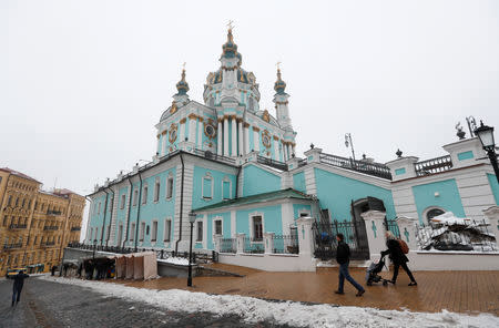 A general view shows the Saint Andrew's Church in Kiev, Ukraine November 15, 2018. REUTERS/Valentyn Ogirenko