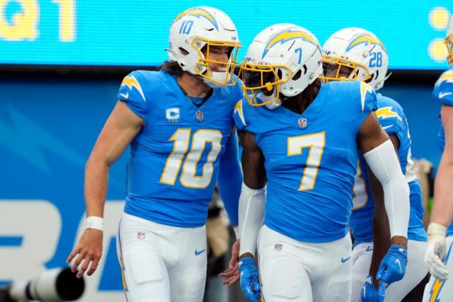 Justin Herbert, Los Angeles Chargers could be without both starting wide  receivers tonight against the Las Vegas Raiders 