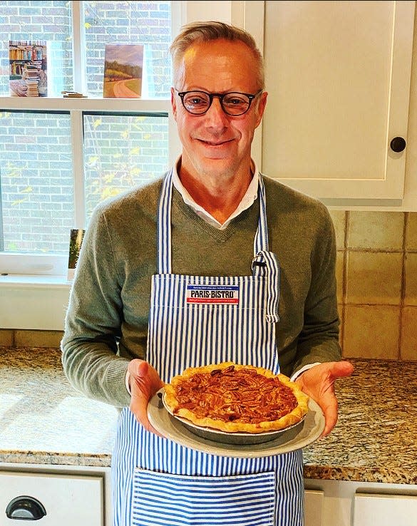 One of the many pecan pies Steven Petrow will make November 2021. He’ll be shipping this one to friend Michel Martin in Washington, D.C.