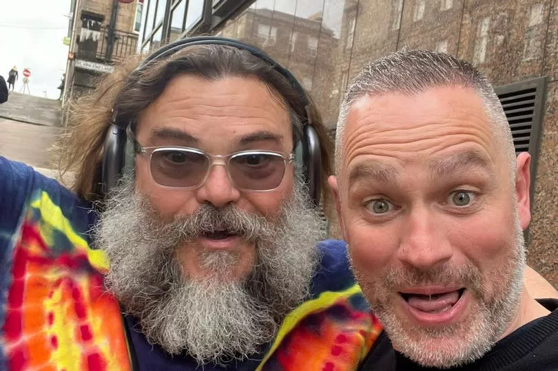 Jack Black stopped for snaps with fan John McClelland