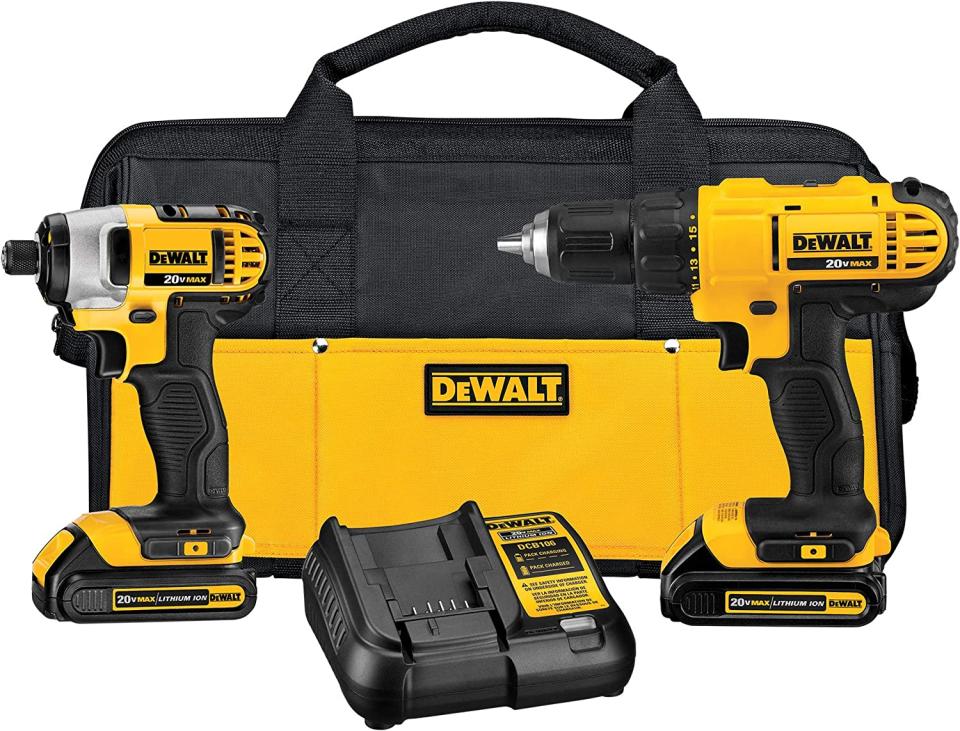 DEWALT 20V Max Cordless Drill Combo Kit. Image via Amazon.