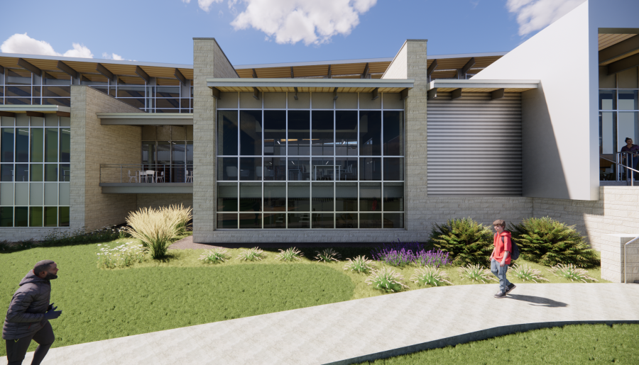 A look outside the proposed library in Dripping Springs (Photo Courtesy: Dripping Springs Community Library).