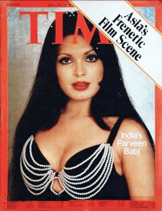 Parveen Babi on the cover of <i>Time </i>in her early years<i>. </i>